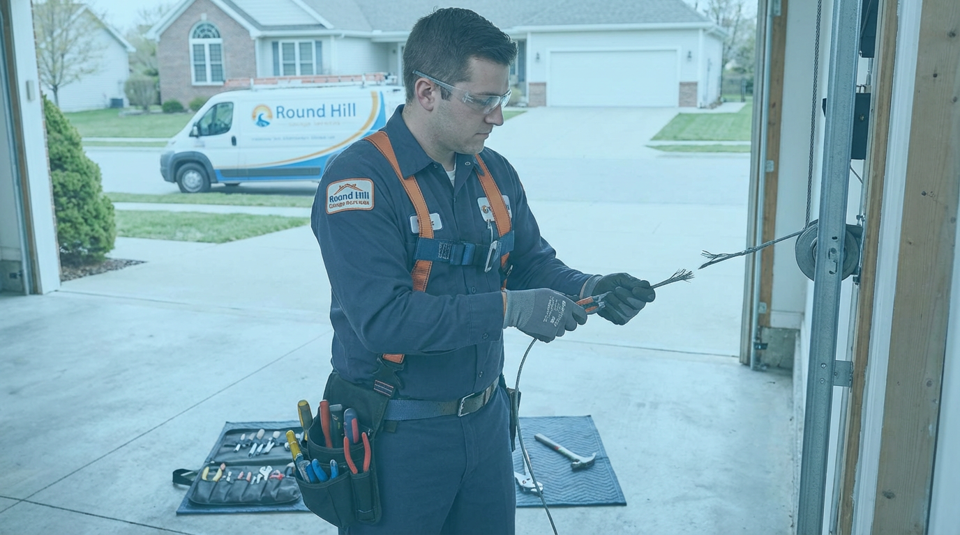 Garage door cable repair and replacement service